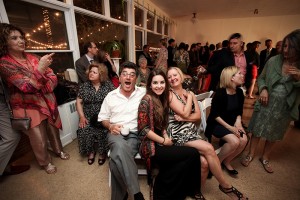 party-goers in the Fireplace Room